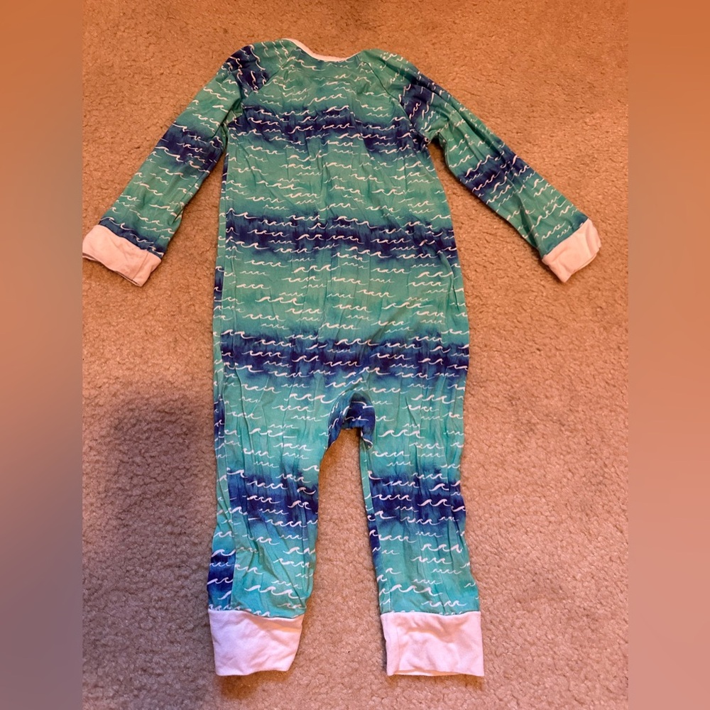 Coco Moon Wave Print Childs Bodysuit - Picture 2 of 3